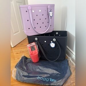 BOGG BAG Purple and Dark Blue Tote Set